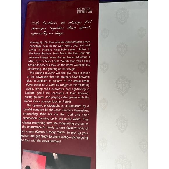 Burning Up on Tour with the Jonas Brothers coffee table book by Jonas brothers - Picture 2 of 6
